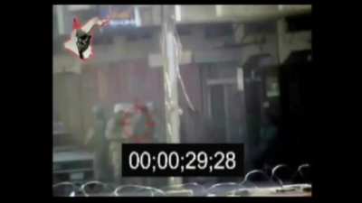Iraqi insurgent sniper attacks US soldiers