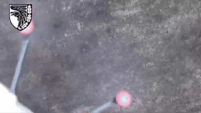 A Spotter Drone from the Ukrainian 93rd Mechanized Brigade battles a Russian Spotter Drone. Near Klishchiivka [January 2024]
