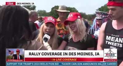 What would you say to Trump? "You are a true American hero. We love you. You are the true American badass we have been waiting for. You are like our father, our protector, and we love you."