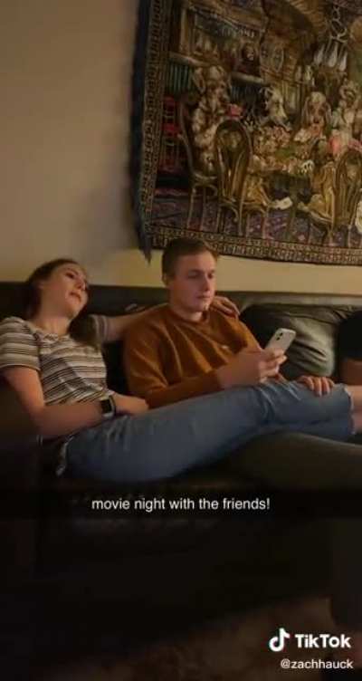 Movie night with friends