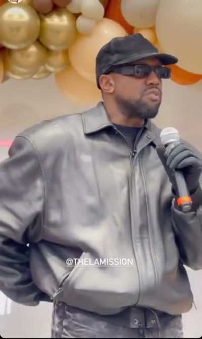 A different part of Kanye&rsquo;s speech at the Turkey drive today