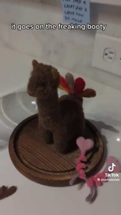 Needle felted alpaca