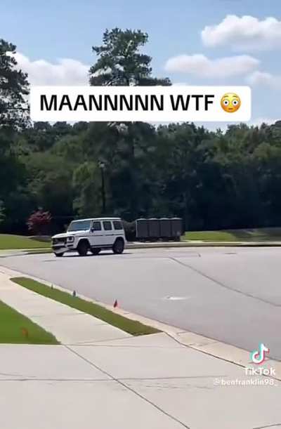 Playing bumper cars door to door. 