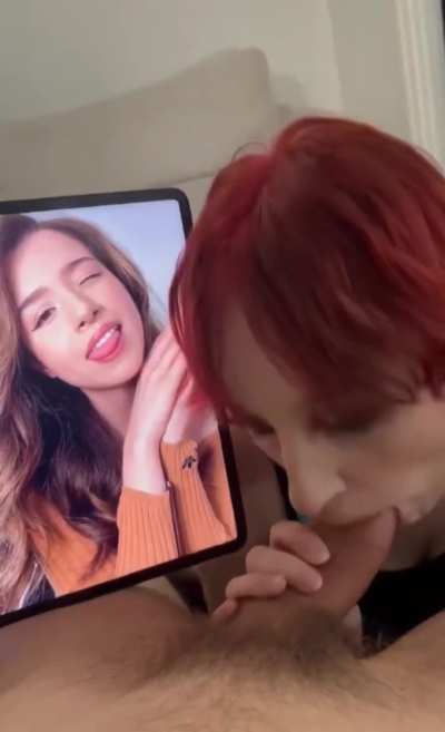 Girlfriend blows while he looks at prettier girls