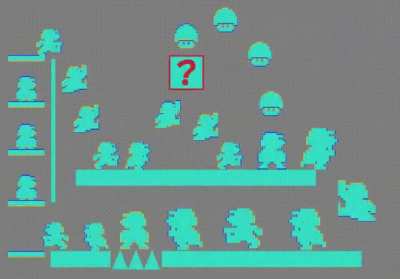 The marios look like they&rsquo;re moving throughout the level, but each mario never gets anywhere.