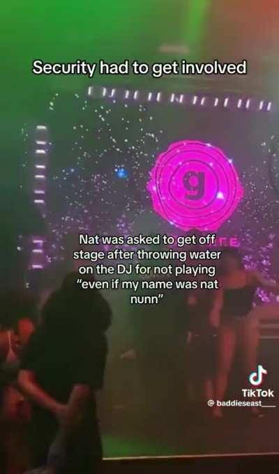 Nicki Minaj used this person&rsquo;s name in a verse, and now she wants it played at every club she goes to. She threw water on DJ for not playing the song.