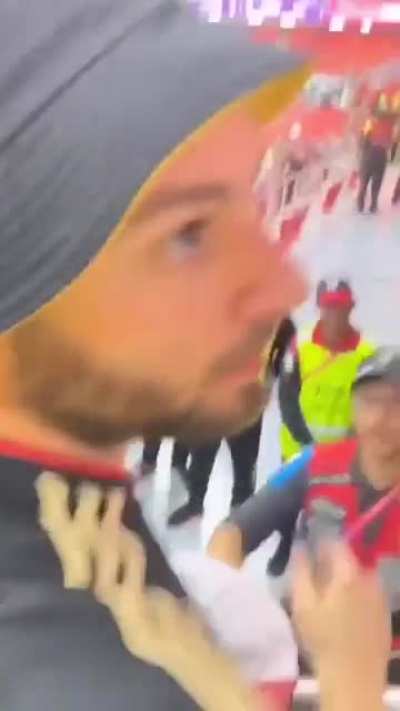 German supporters attacking Arab supporters and calling them Taliban and other slurs after failing to progress in the World Cup.