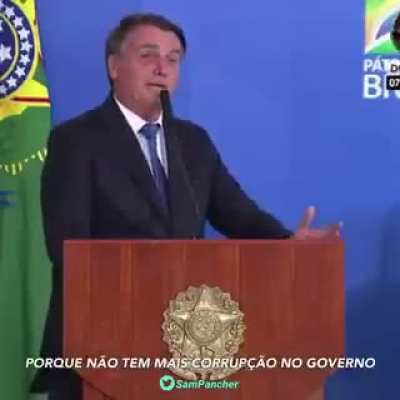 "Acabei com a lava-jato porque n&atilde;o existe mais corrup&ccedil;&atilde;o no governo" (Bolsonarista, passe seu pano aqui)