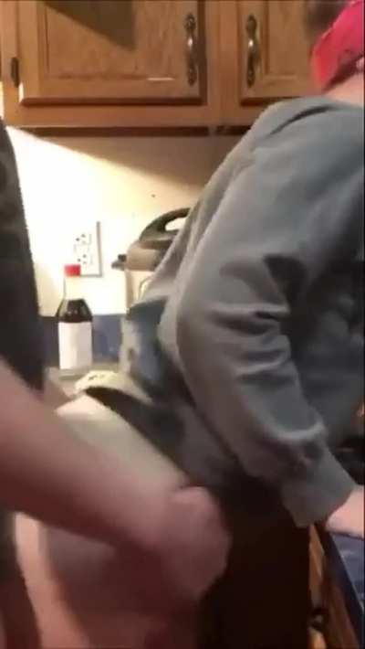 Fucked hard in the kitchen