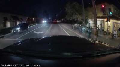 Dude ran a red light&hellip; on a skateboard