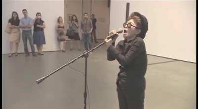 This woman screaming at the Museum of Modern “Art”