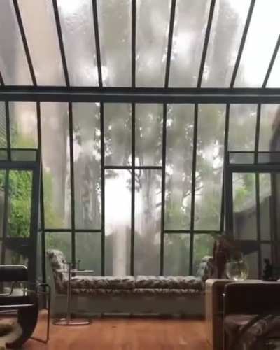 I love watching rain dip down a window