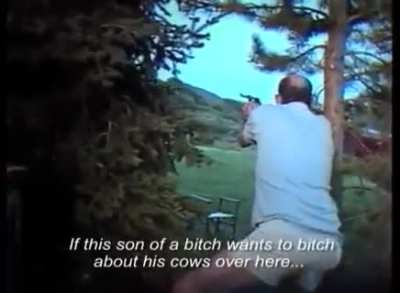 Hunter S. Thompson interacting with his neighbor.