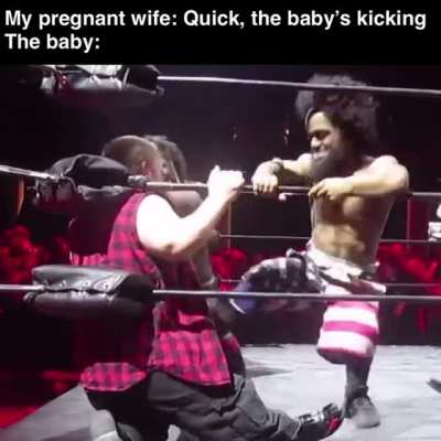 The baby&rsquo;s kicking