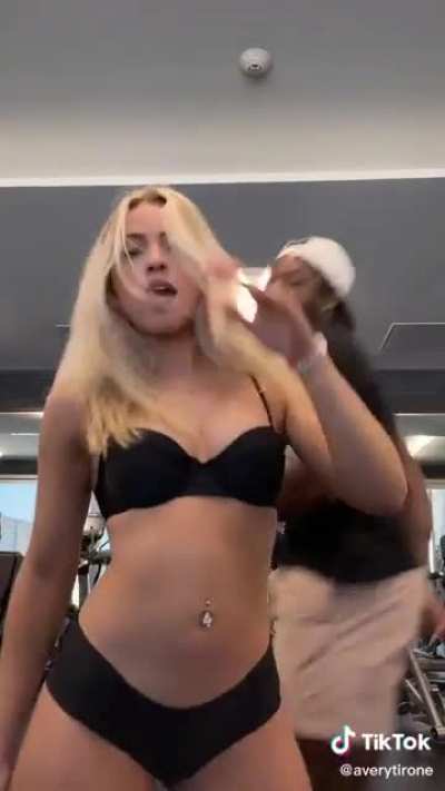 Goofing off in the gym