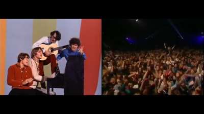 The Monkees with Daydream Believer, 1967 &amp;amp; 1989 (sound begins .05)