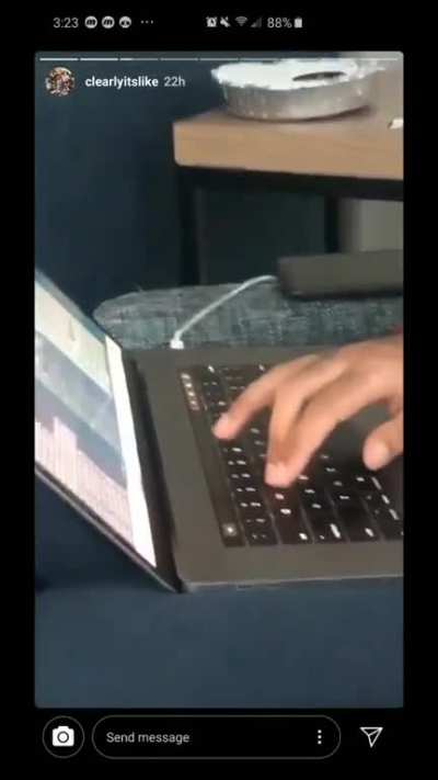 Got a screen recording of Logic and 6ix working on something