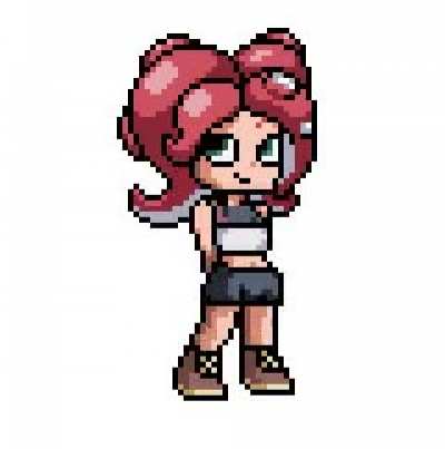Haven't posted here since February so here, have a cute little dancing Octoling in the style of Scott Pilgrim vs the World the Game (made by me)