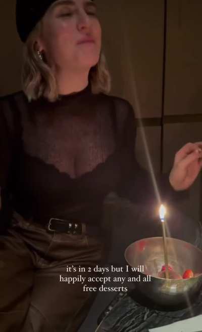 Early birthday celebration via IG story 12-18-24