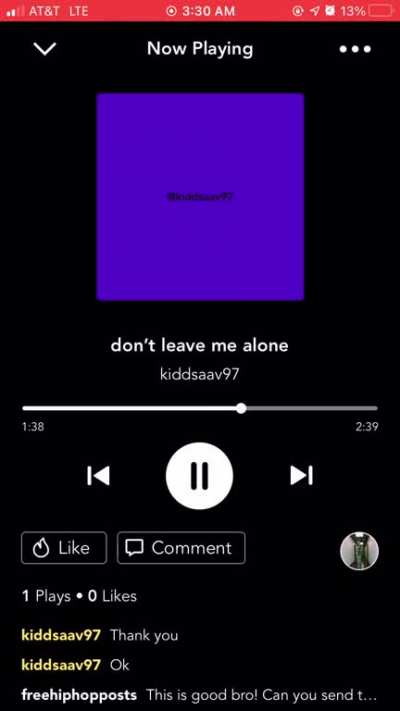 Don&rsquo;t leave me by kiddsaav add his songs fire