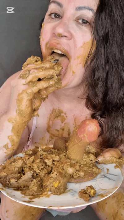 "Hard turd + insane diarrhea + smearing + taste/chew and joi"