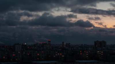 Бегущие облака вечерней Москвы. В продолжение постинга ОС.