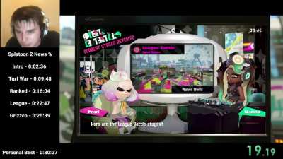 Splatoon Speedrun (NEWS %) a.k.a 