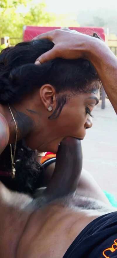 She did a good job eating that monster