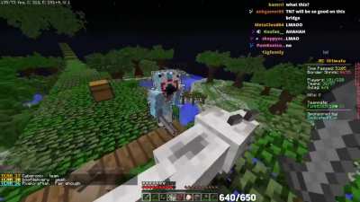 red &amp;amp; green minecraft streamer gets attacked by flying pig