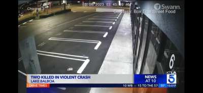 Corvette runs red light and hits another car, killing the drivers of both cars