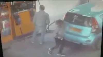 Lady tries to bum a cigarette