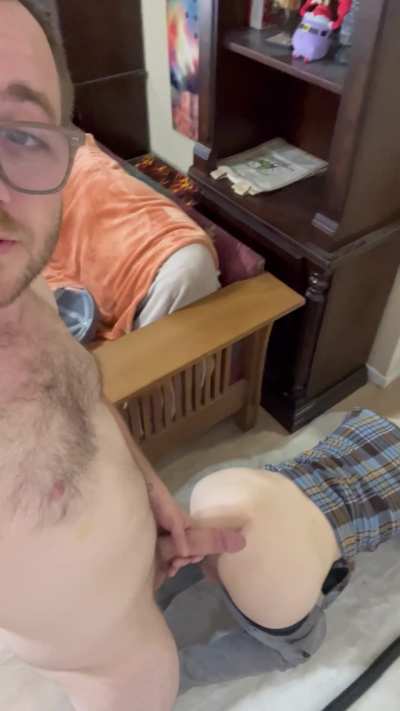 He&rsquo;s so eager for my cock 🤓😈