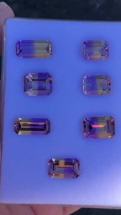 Ametrine from Bolivia 🇧🇴 40 ct total nice emeral cut stones . $555 total plus shipping less than $100 each . Take it !!!