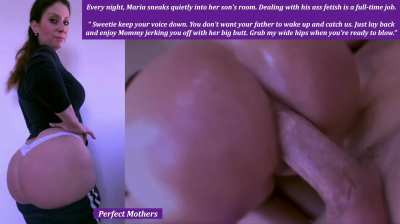 Maria's round Mommy butt drives her son bonkers.
