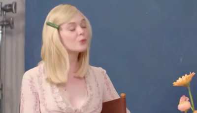Timoth&eacute;e Chalamet awkward reaction to Elle Fanning saying that her favorite artist of 2024 is Doechii.