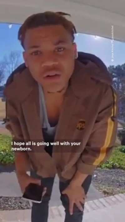 UPS driver leaves a thoughtful message on someone's ring camera