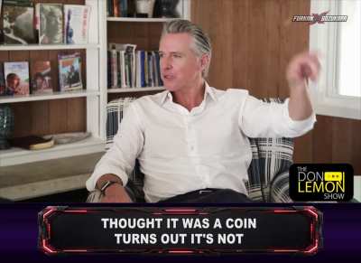 Newsom says Trump told him in the Oval he thought his meme coin was a real coin:

"He goes, 'I thought it was a coin. Turns out it's not even a coin! I just got a $600 million check.' I said, 'That sounds like a grift.' He goes, 'Oh, you mean Melania's?' 