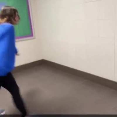 Idiot fighting a wall
