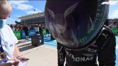 Lewis viciously assaulted by the cameraman