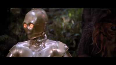 Anyone else think it was weird the way Leia kinda mushed Theepio's mouth?