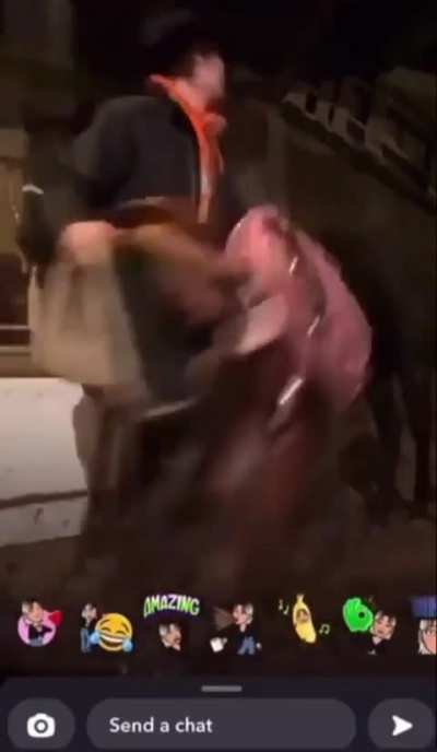 Cowboy goes down