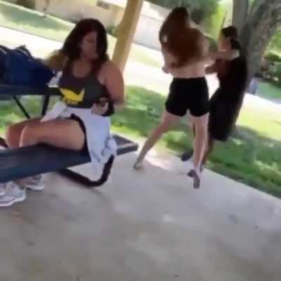 Girl attacks a guy who was trying to defend his friend