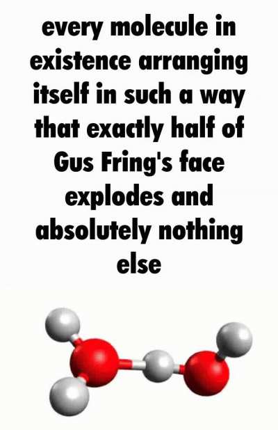 "Um akshually it wasn't just Gus' face the room also blew up" - 🤓