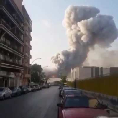 journalist filming the Beirut explosion