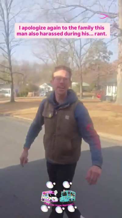 This guy harasses an ice cream lady and her customers