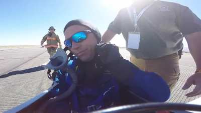 Accident involving F1 racer, &lsquo;Hot Stuff&rsquo; and a fellow competitor&rsquo;s airplane during the Reno Air Race Gold Final start on 9/18/2016