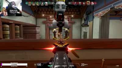 Using Killjoy's turret as a shield on Ascent