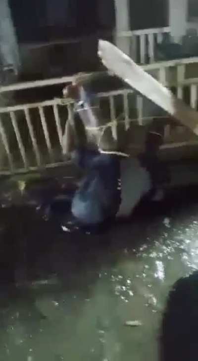 Police brutality in Sierra Leone. Apparently he was caught stealing.