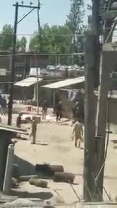 Indian armed forces vandalizing shops and lighting goods on fire while helpless people keep watching. It's nothing new to us but this time we have video to show to the people that consume the Indian media kool-aid