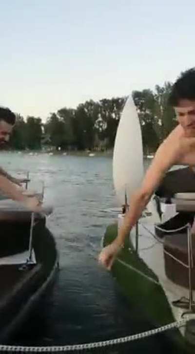 Docks can be pretty slippery